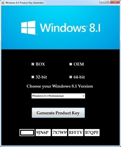 Windows 7 generated product key software